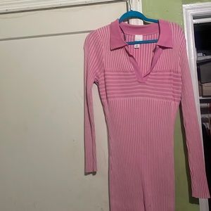 Pink Sweater Dress